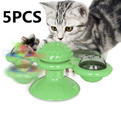 🐾 Cat Rotating Windmill – The Ultimate Multi-Function Toy for Your Feline Friend! 🐱🌟 - The Fluffy Paw