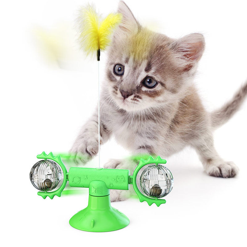 🐾 Cat Rotating Windmill – The Ultimate Multi-Function Toy for Your Feline Friend! 🐱🌟 - The Fluffy Paw