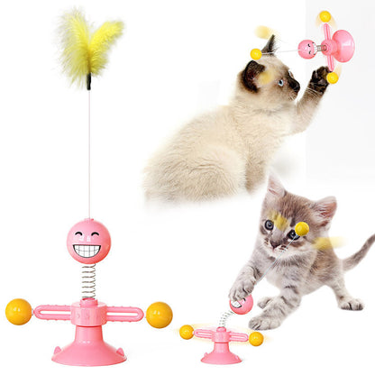 🐾 Cat Rotating Windmill – The Ultimate Multi-Function Toy for Your Feline Friend! 🐱🌟 - The Fluffy Paw