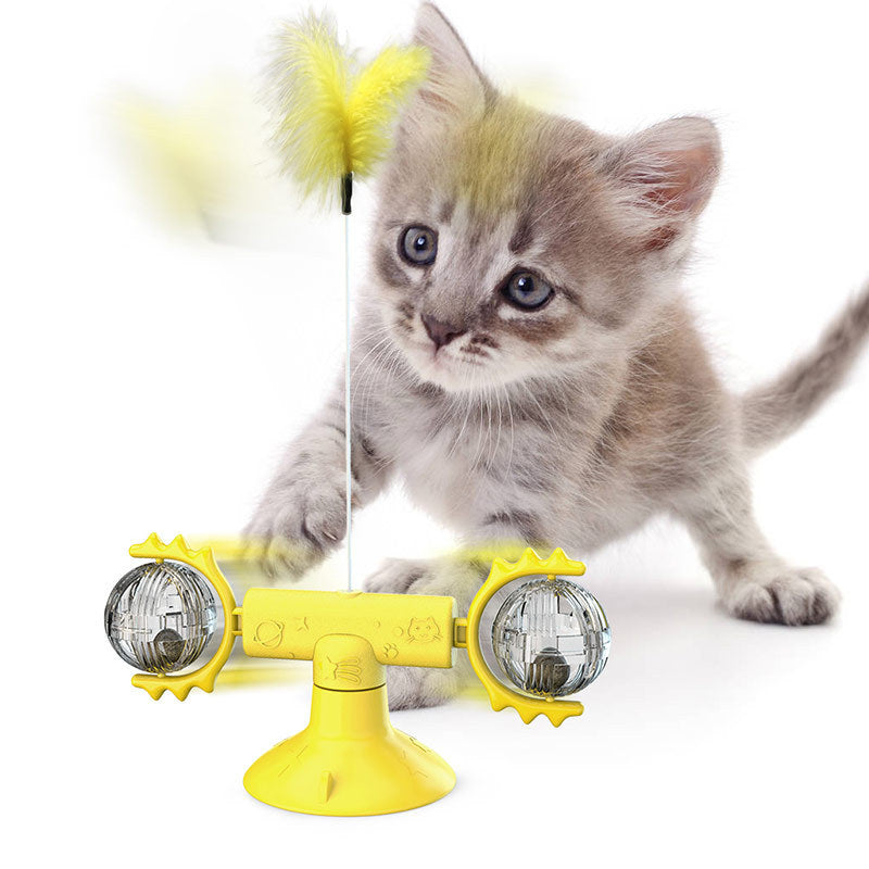 🐾 Cat Rotating Windmill – The Ultimate Multi-Function Toy for Your Feline Friend! 🐱🌟 - The Fluffy Paw