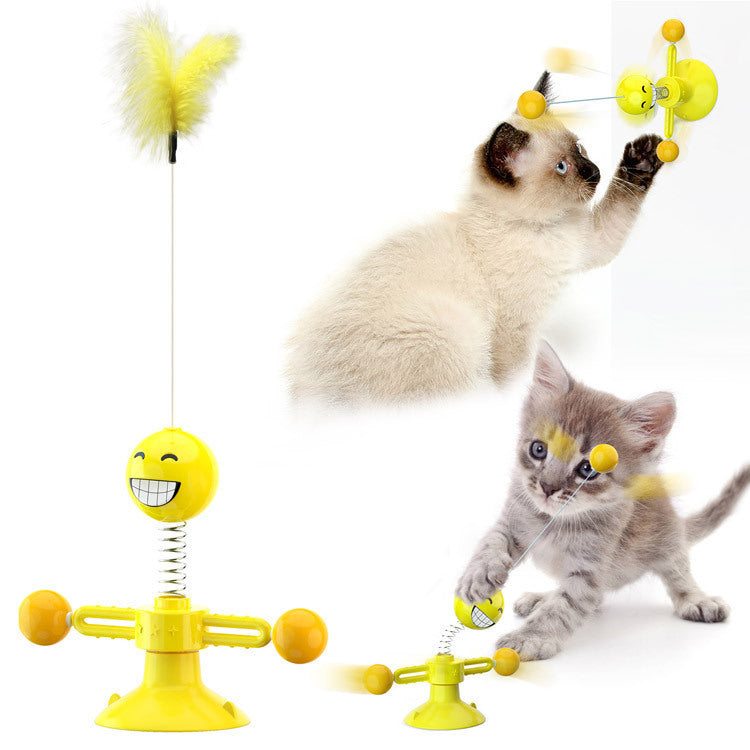 🐾 Cat Rotating Windmill – The Ultimate Multi-Function Toy for Your Feline Friend! 🐱🌟 - The Fluffy Paw