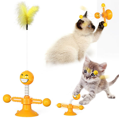 🐾 Cat Rotating Windmill – The Ultimate Multi-Function Toy for Your Feline Friend! 🐱🌟 - The Fluffy Paw