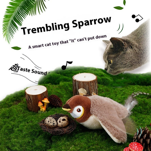 Interactive Automatic Flapping Bird Cat Toy – USB Rechargeable &amp; Realistic Sounds 🐦✨ - The Fluffy Paw