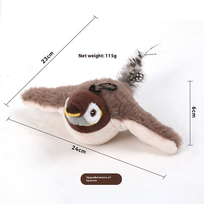 Interactive Automatic Flapping Bird Cat Toy – USB Rechargeable &amp; Realistic Sounds 🐦✨ - The Fluffy Paw